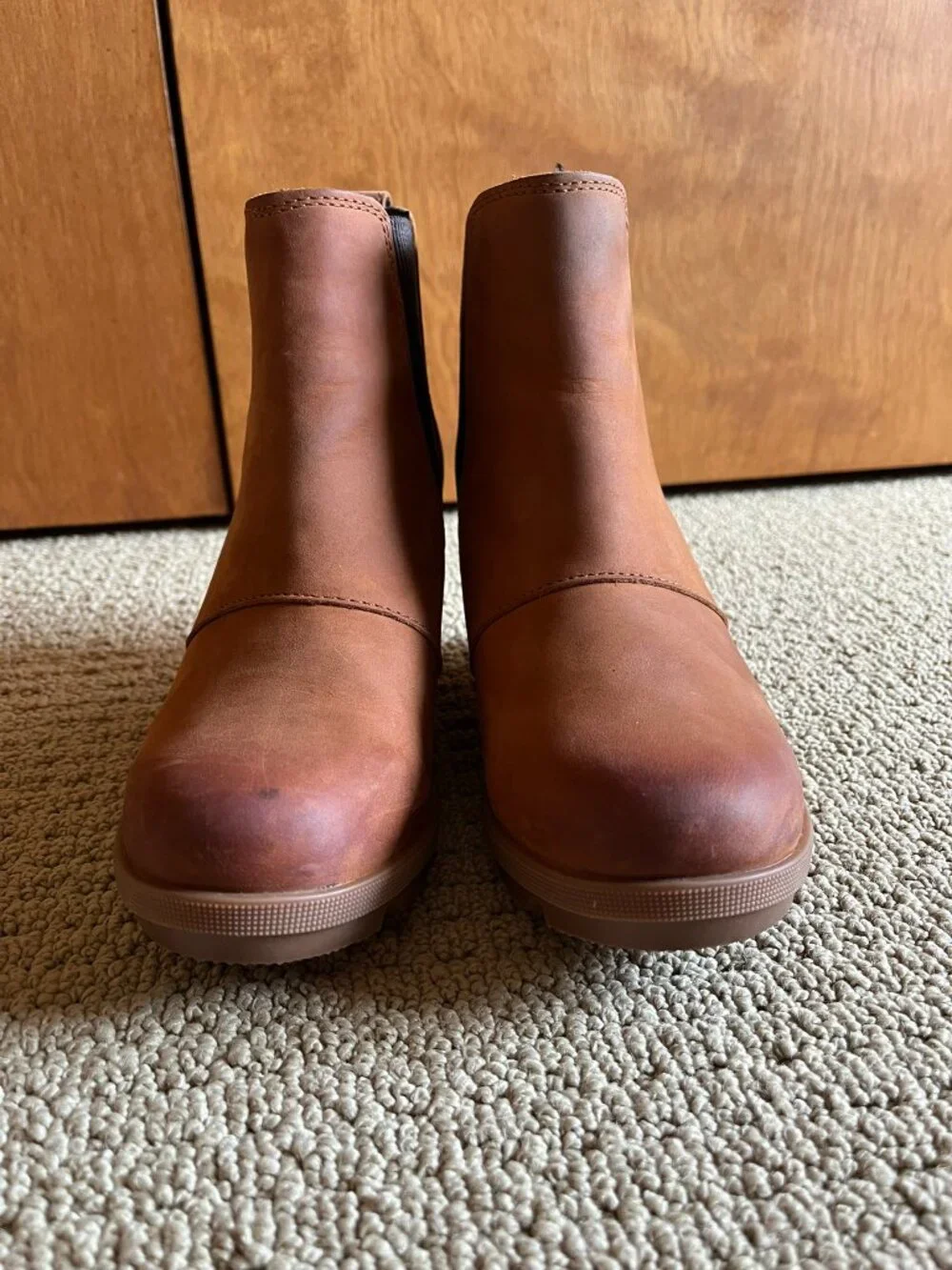 SOREL Joan of Arctic Wedge II Chelsea Boot in Iced Tea, Very Good Condition Sz 5
